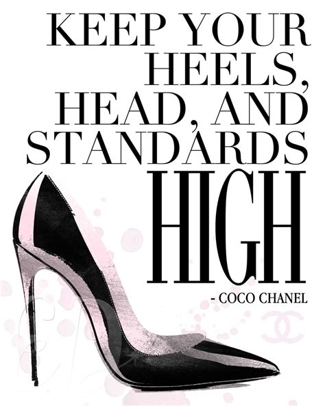 chanel quote prints|coco Chanel quotes high heels.